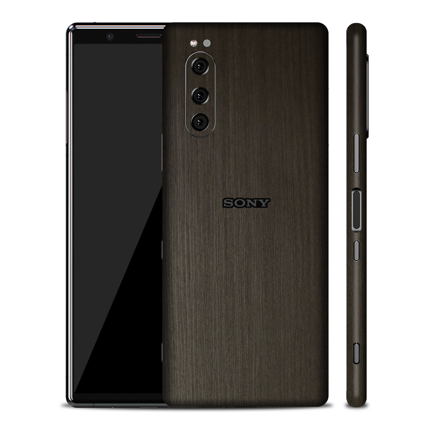 Sony Xperia 5 Silverblack Wood Skins