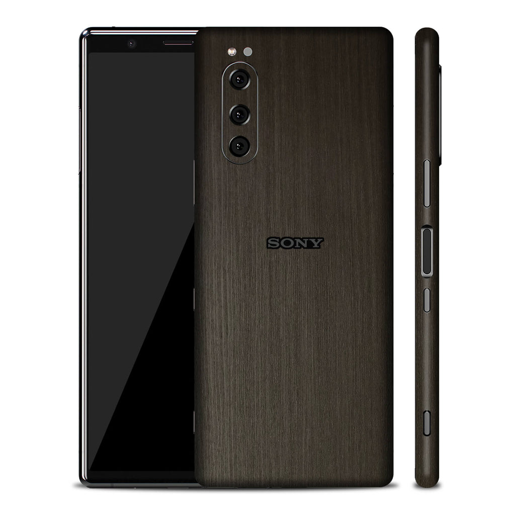 Sony Xperia 5 Silverblack Wood Skins