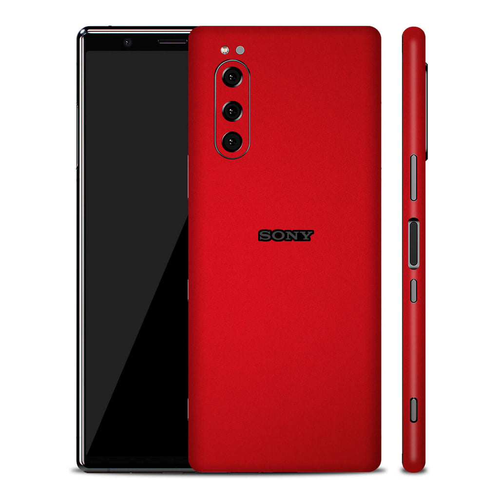 Sony Xperia 5 Textured Matt Red Skins