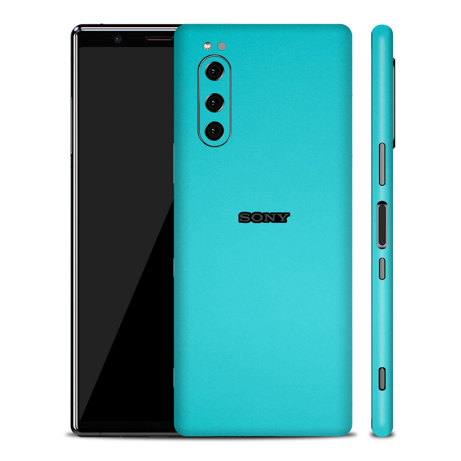 Sony Xperia 5 Textured Matt Turquoise Skins