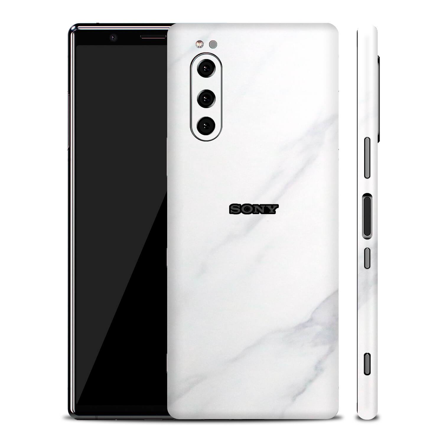 Sony Xperia 5 White Marble Skins