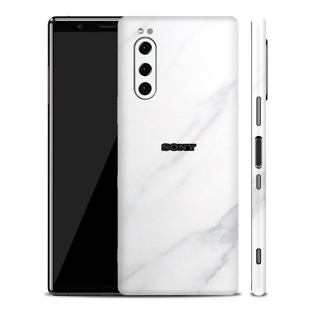 Sony Xperia 5 White Marble Skins