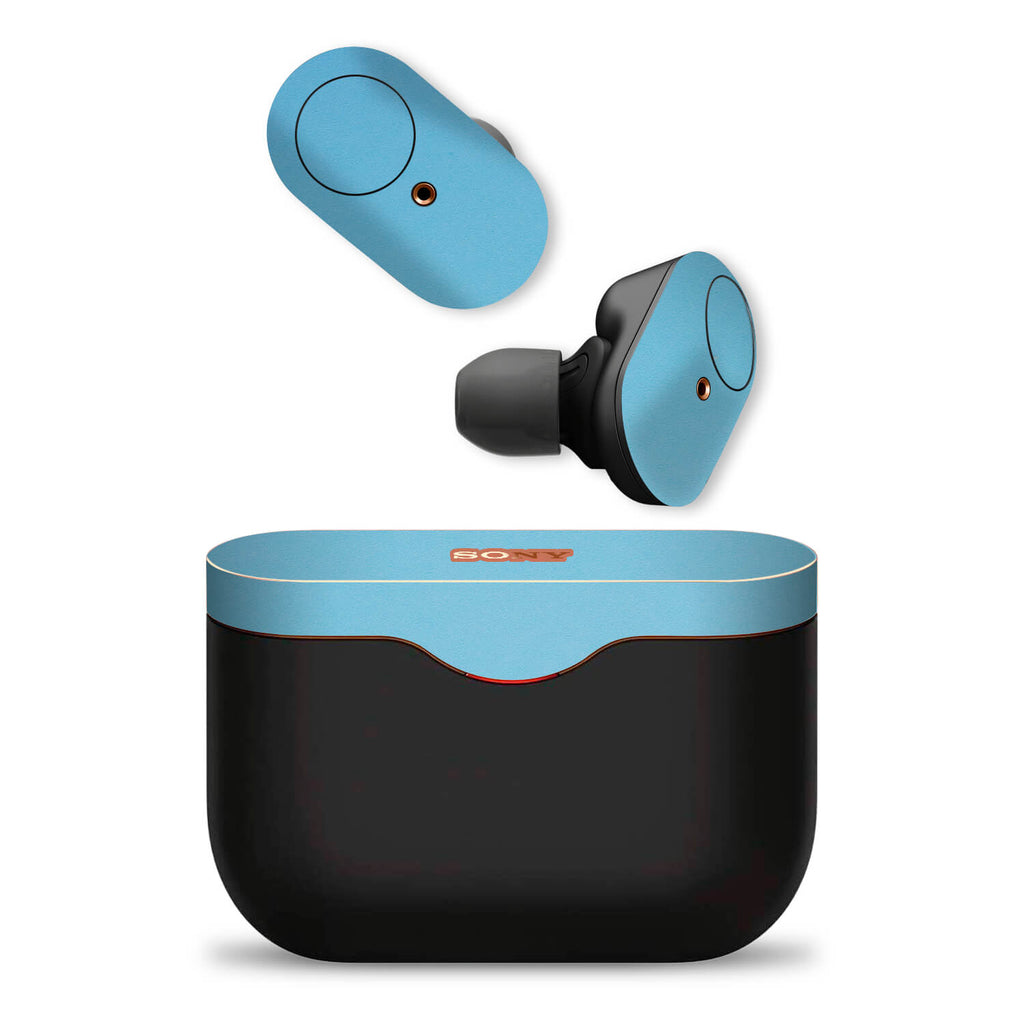 Sony WF-1000XM3 Wireless Noise Cancelling Headphone Textured Matt Light Blue Skins