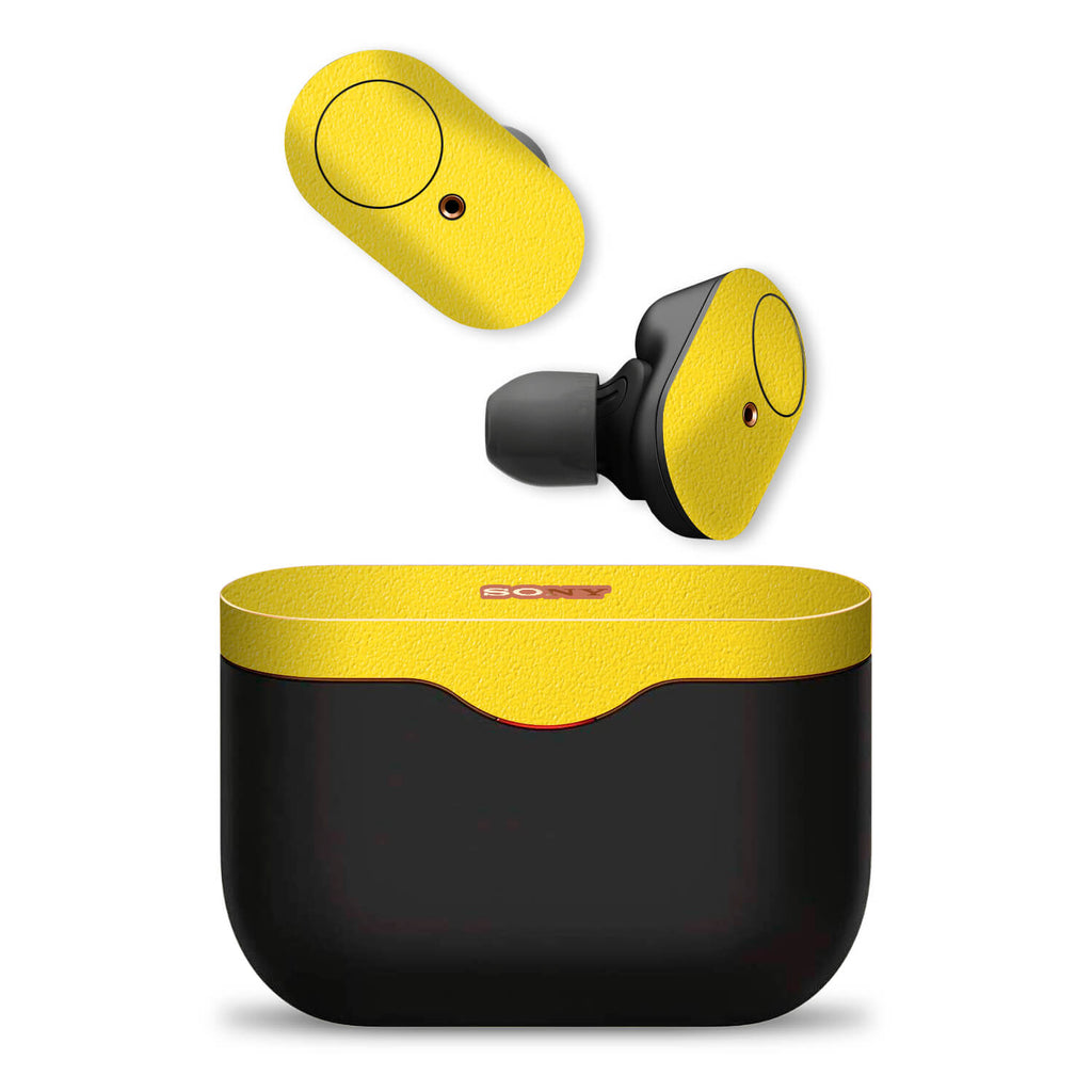 Sony WF-1000XM3 Wireless Noise Cancelling Headphone Textured Matt Yellow Skins