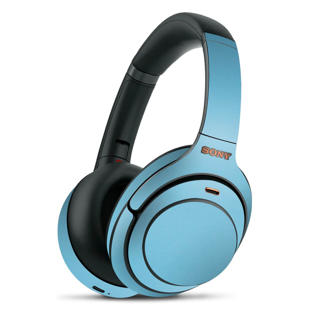 Sony WH1000XM4 Textured Matt Light Blue Skins