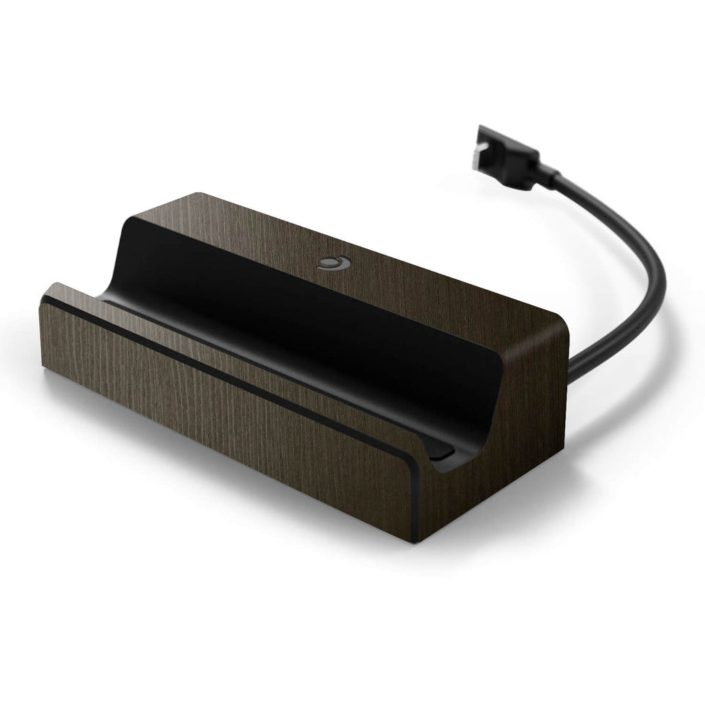Steam Deck Docking Station Silverblack wood skins