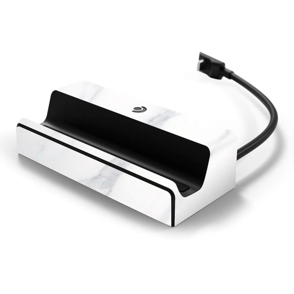 Steam Deck Docking Station White marble skins
