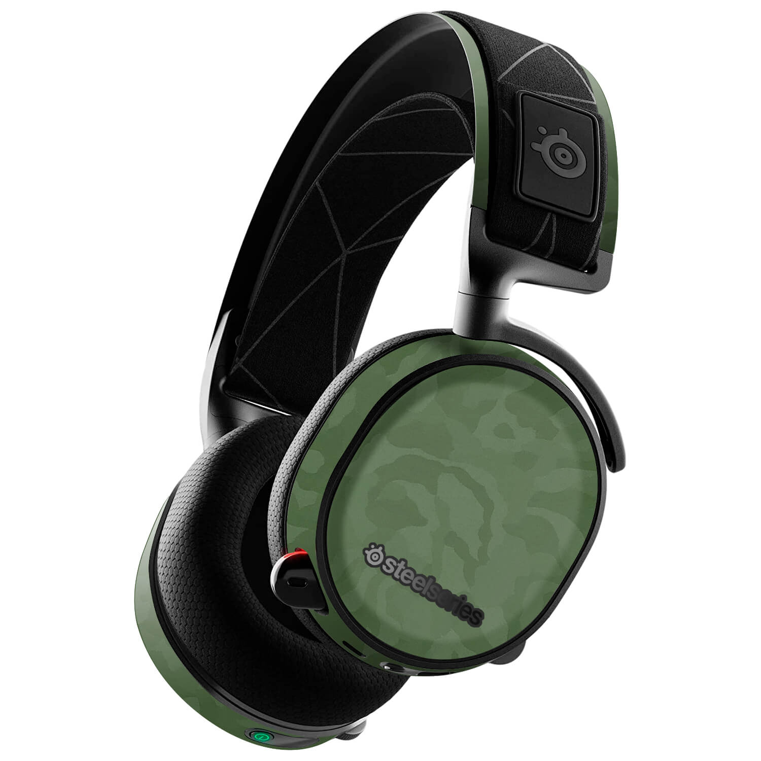 SteelSeries 7X Gaming Headset Green Camo Skins