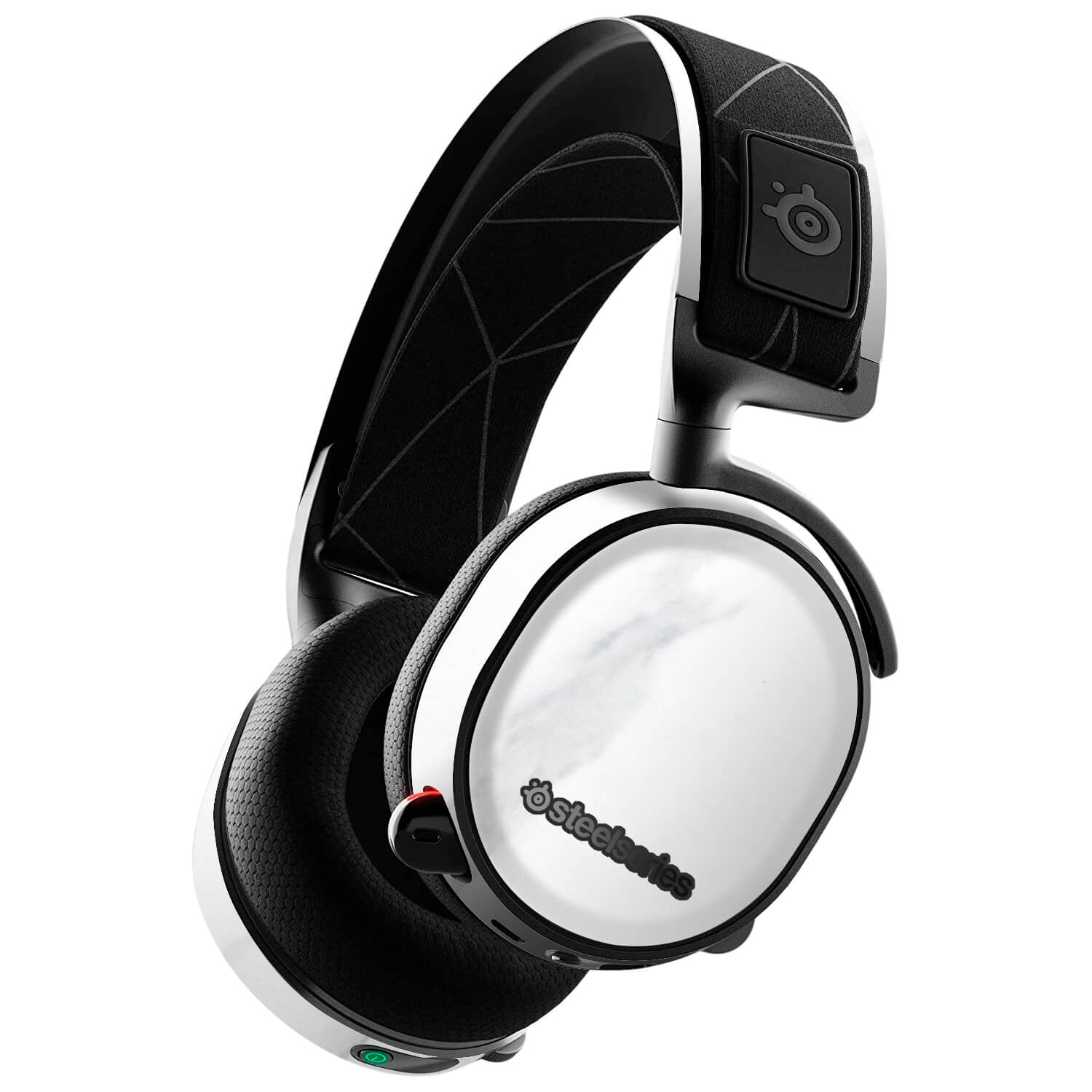SteelSeries 7X Gaming Headset White Marble Skins