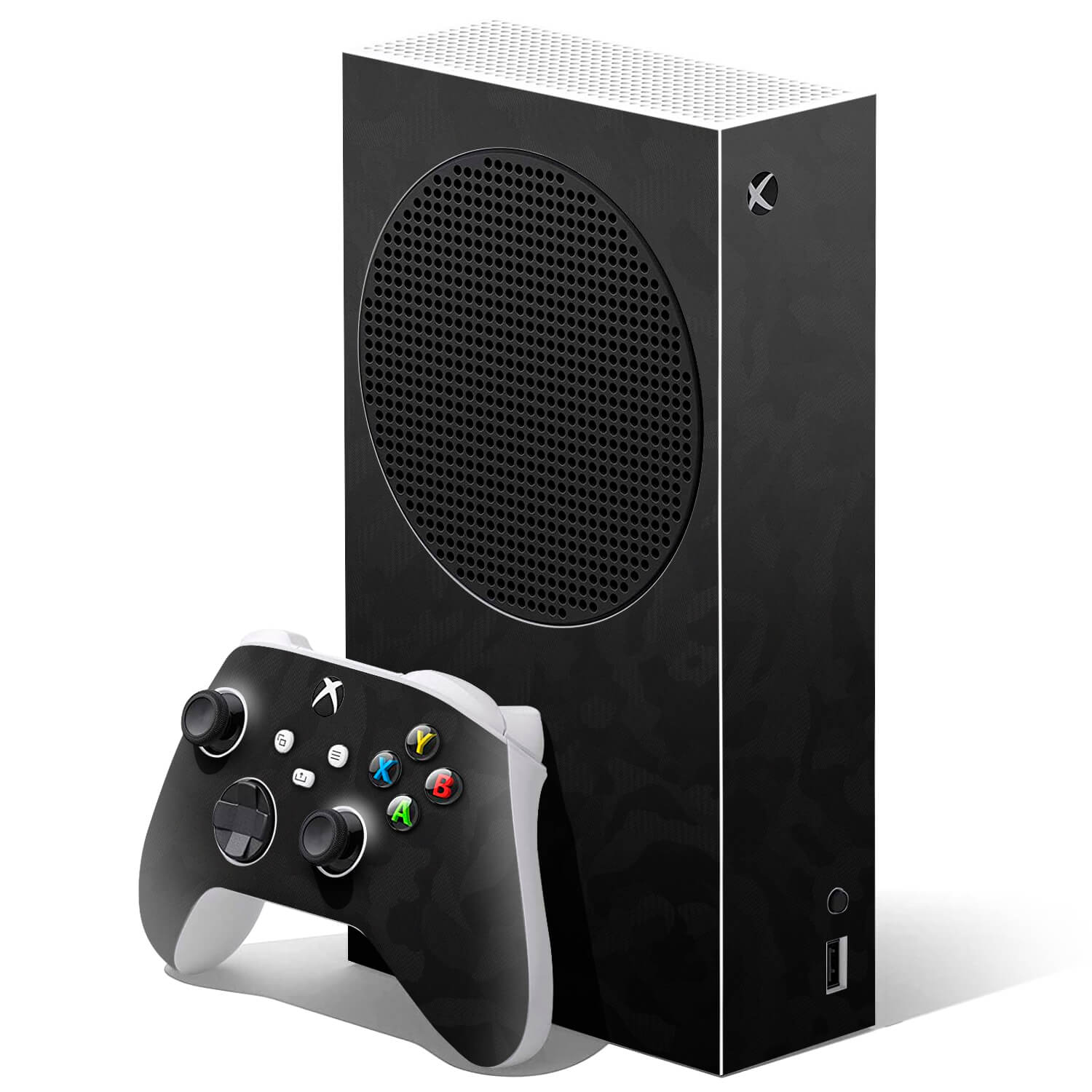 Xbox Series S Black Camo Skins