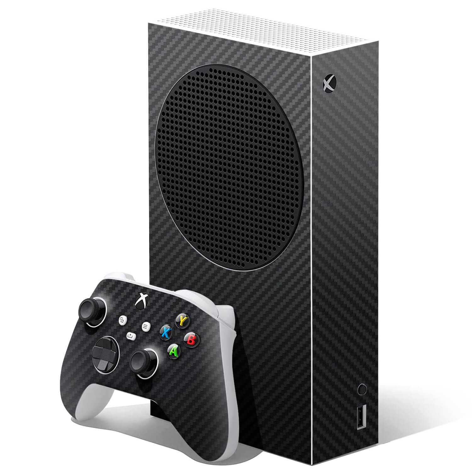 Xbox Series S Black Carbon Fibre Skins