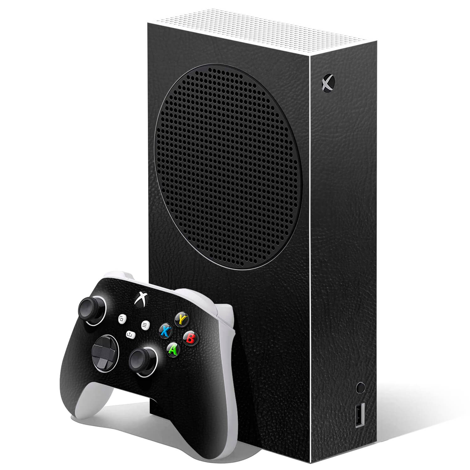 Xbox Series S Black Leather Skins
