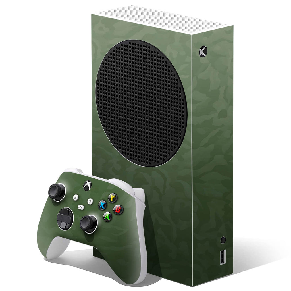 Xbox Series S Green Camo Skins