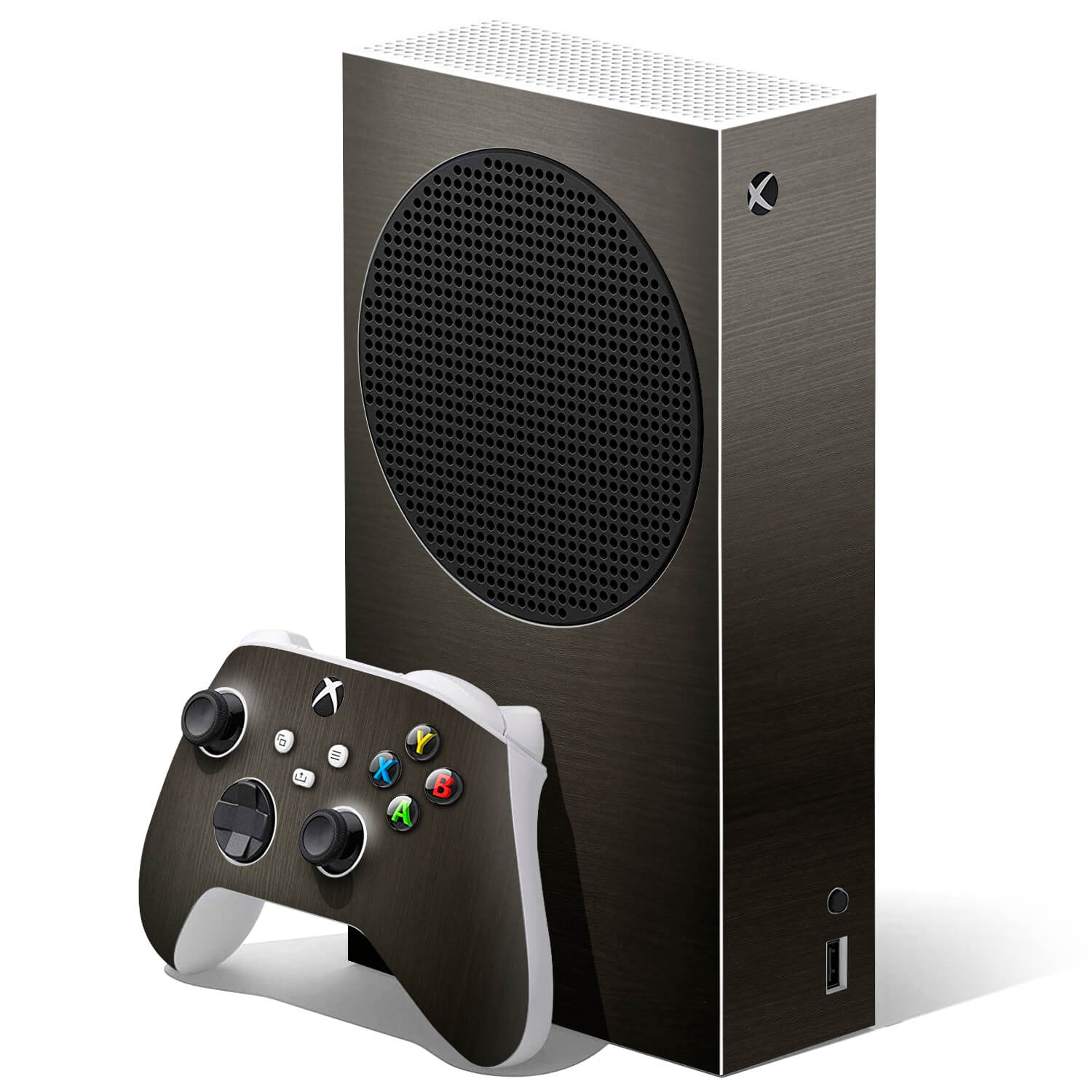 Xbox Series S Silverblack Wood Skins