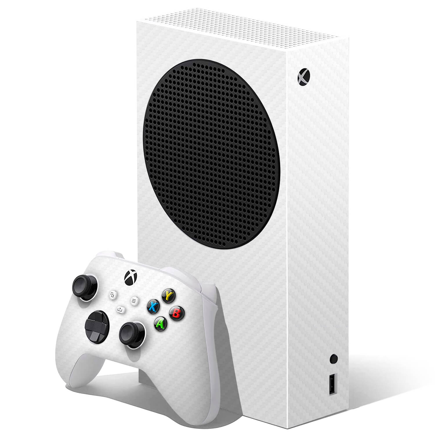 Xbox Series S White Carbon Fibre Skins