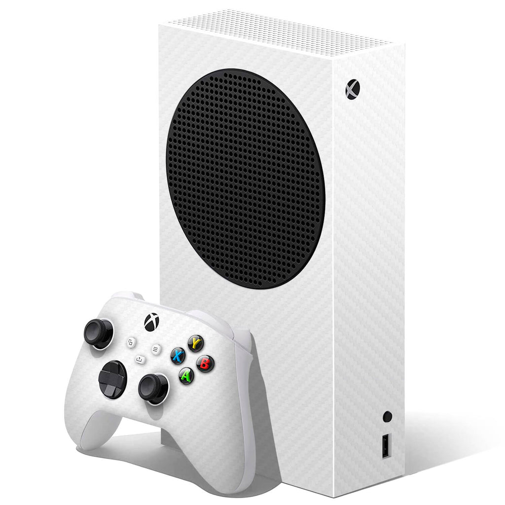 Xbox Series S White Carbon Fibre Skins