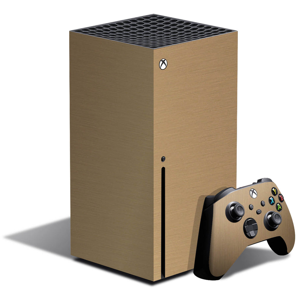 Xbox Series X Brushed Gold Skins