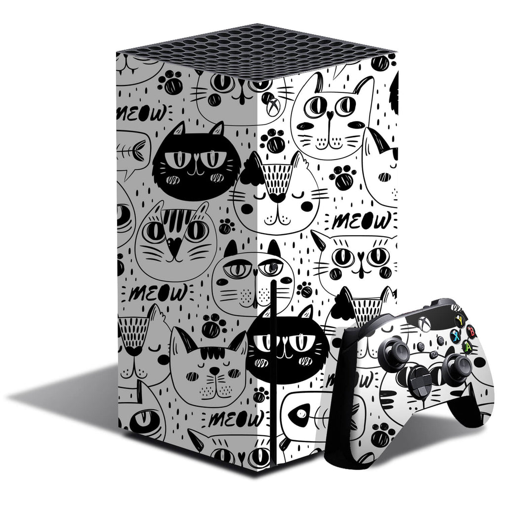 Xbox Series X Doodles cat skins