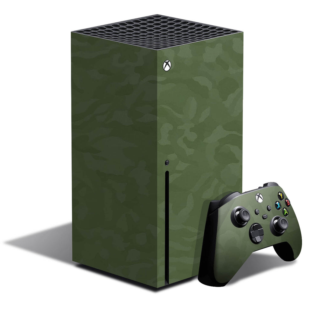 Xbox Series X Green Camo Skins