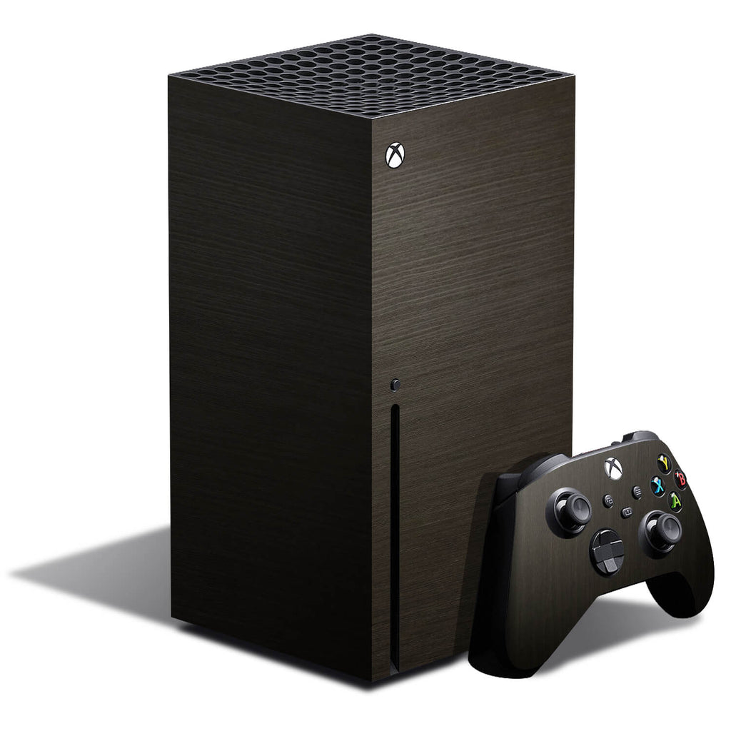 Xbox Series X Silverblack Wood Skins