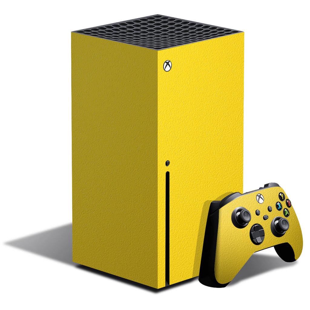 Xbox Series X Textured Matt Yellow Skins