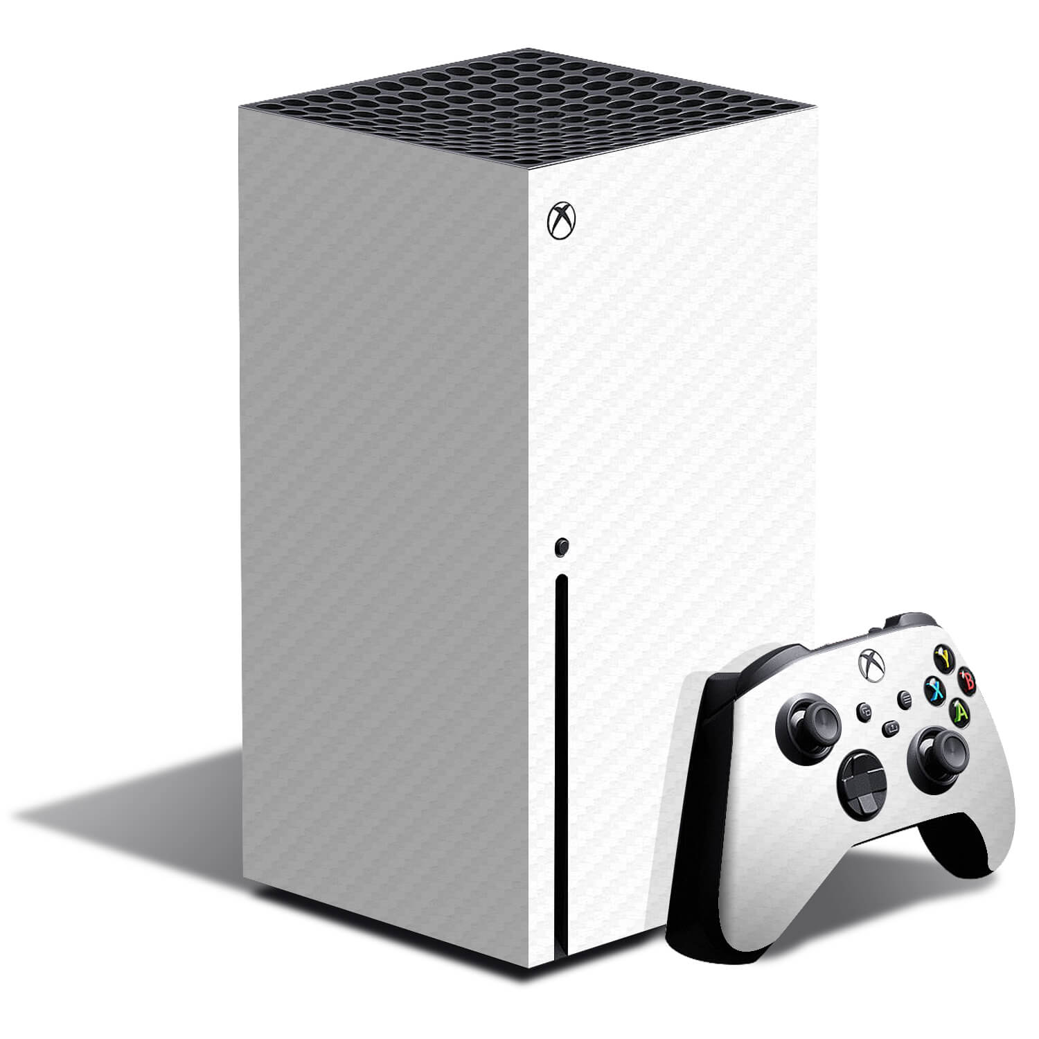 Xbox Series X White Carbon Fibre Skins