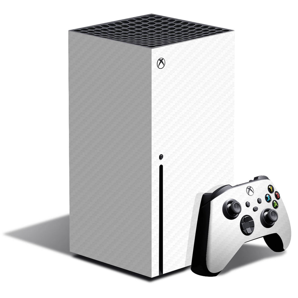 Xbox Series X White Carbon Fibre Skins
