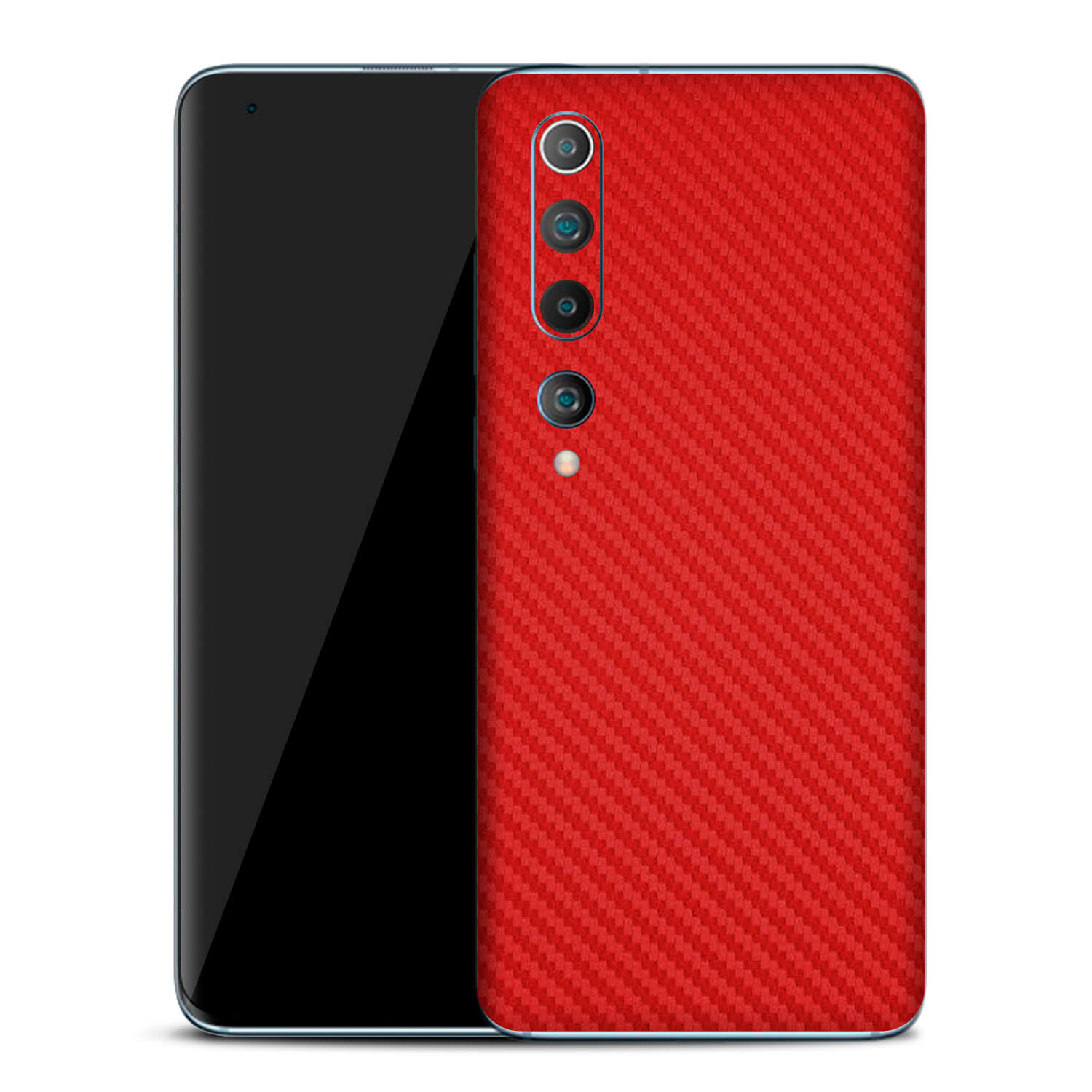 Xiaomi Mi 10 Red Carbon Fibre Skins