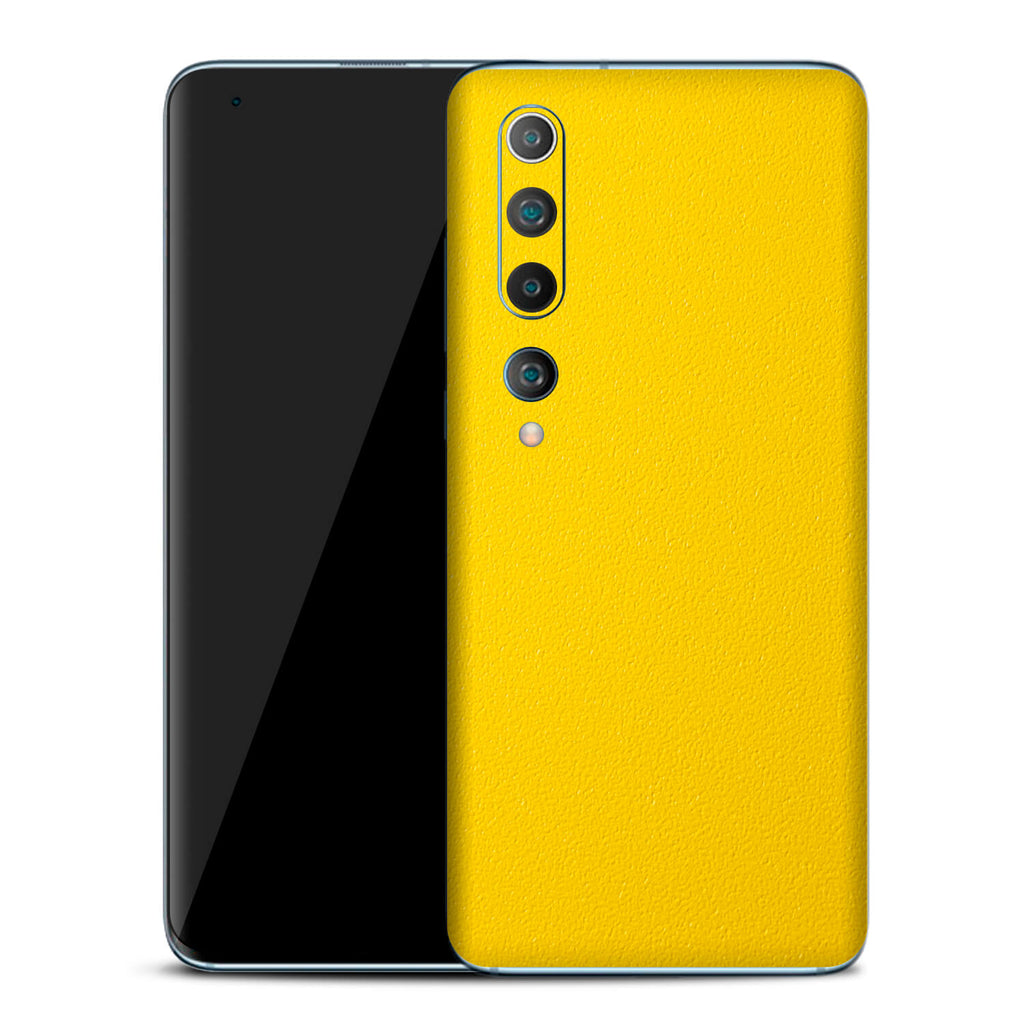 Xiaomi Mi 10 Textured Matt Yellow Skins