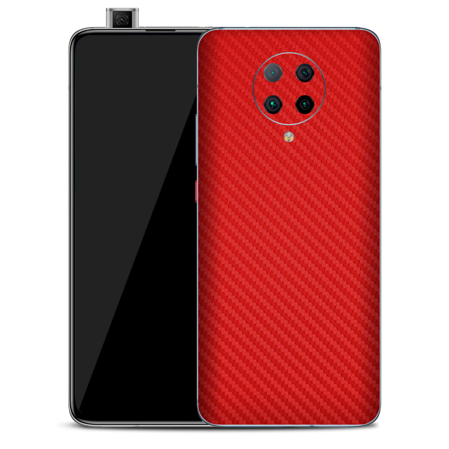 Xiaomi Pocophone F2 Pro Red Carbon Fibre Skins