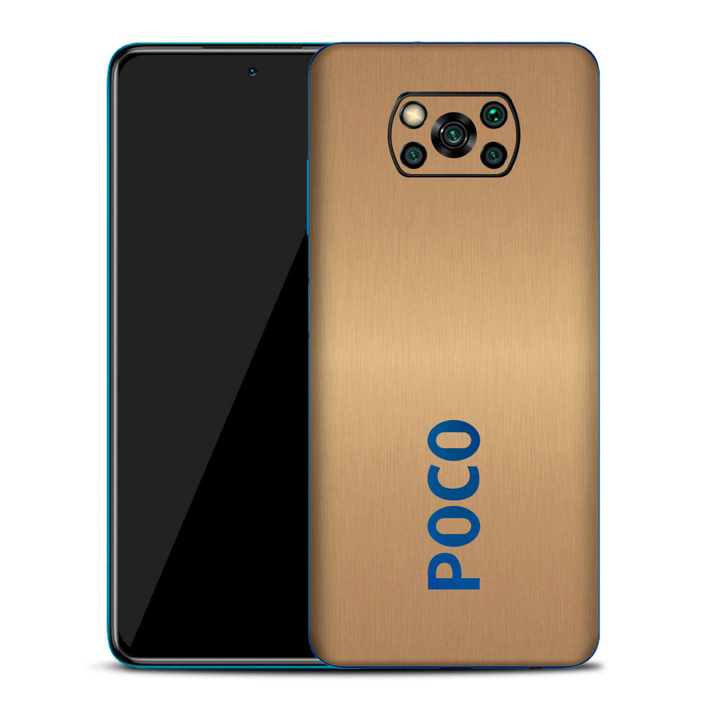 Xiaomi Pocophone X3 Brushed Gold Skins