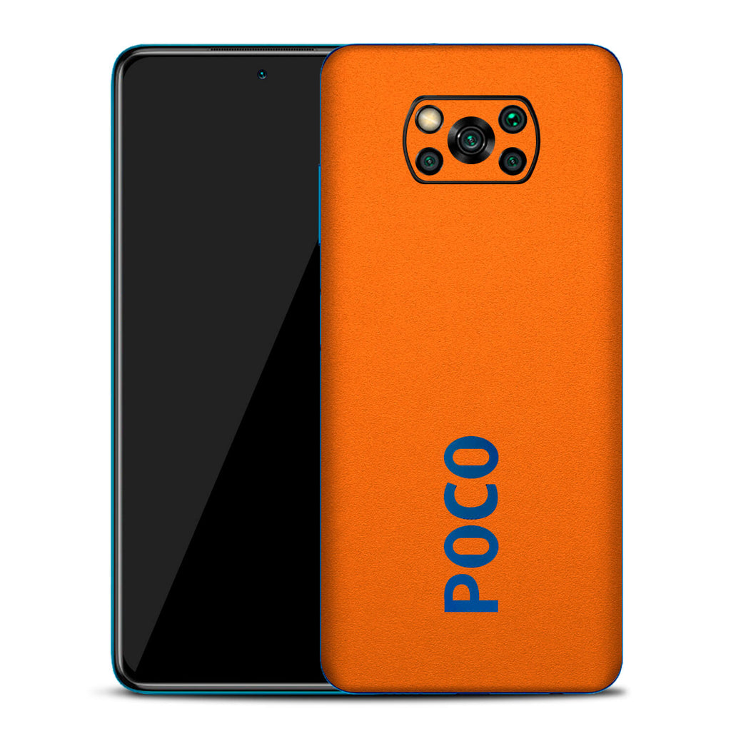 Xiaomi Pocophone X3 Textured Matt Orange Skins