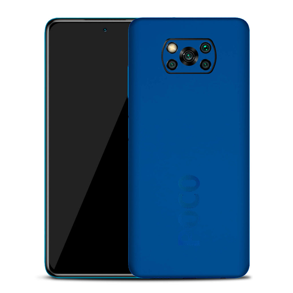 Xiaomi Pocophone X3 Textured Matt Royal Blue Skins