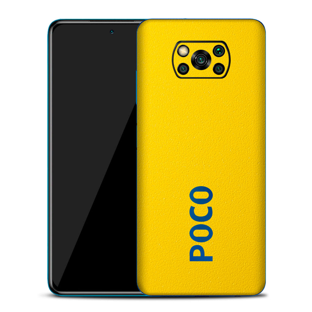 Xiaomi Pocophone X3 Textured Matt Yellow Skins