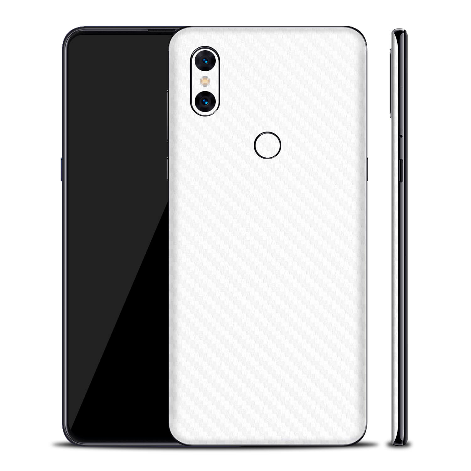 Xiaomi Mi Mix 3 White Carbon Fibre Skins