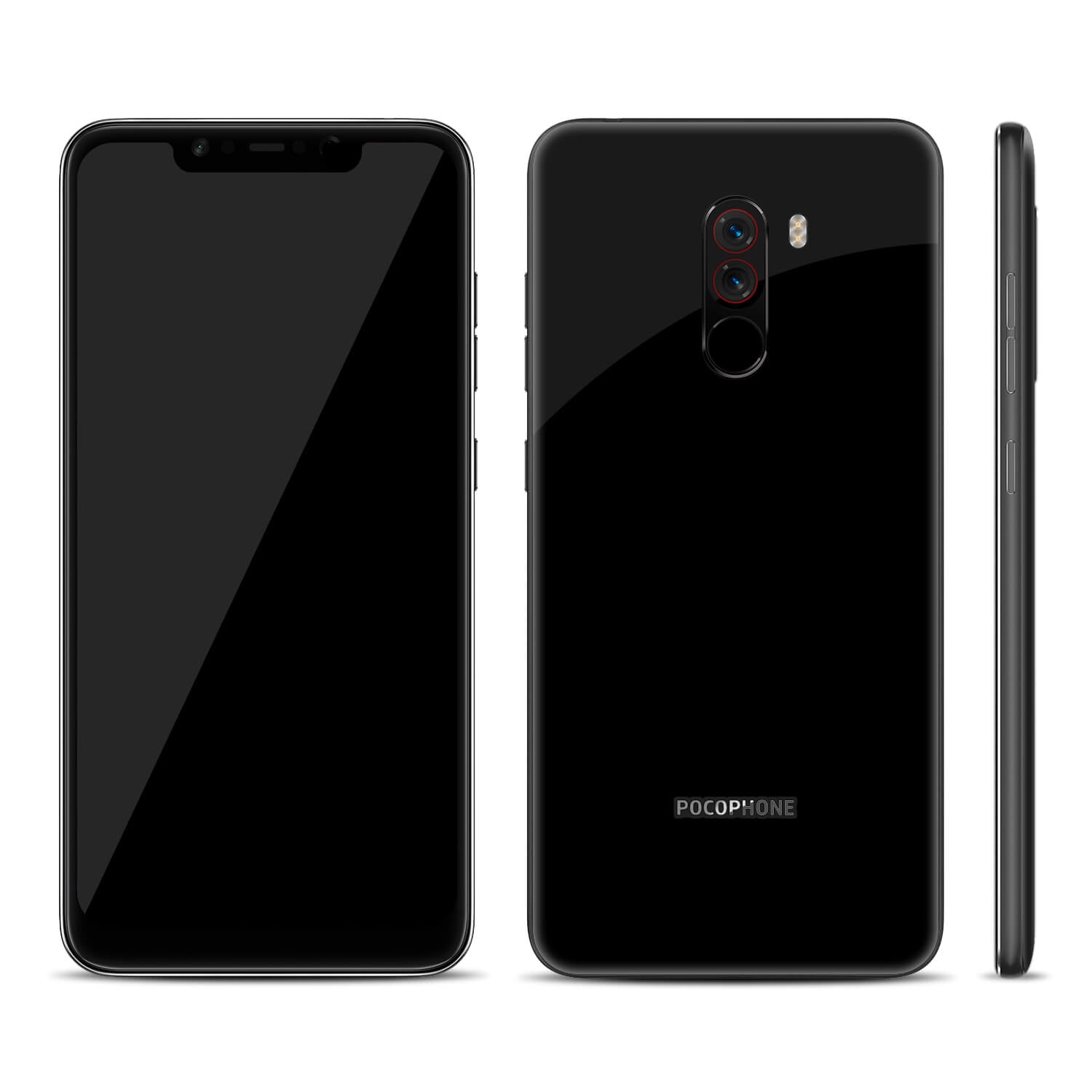 Xiaomi Pocophone F1 Black Gloss Skins