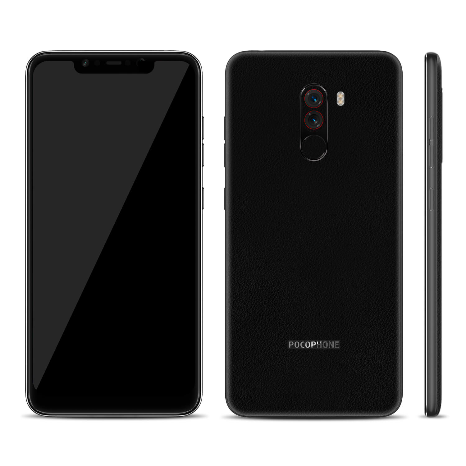 Xiaomi Pocophone F1 Black Leather Skins