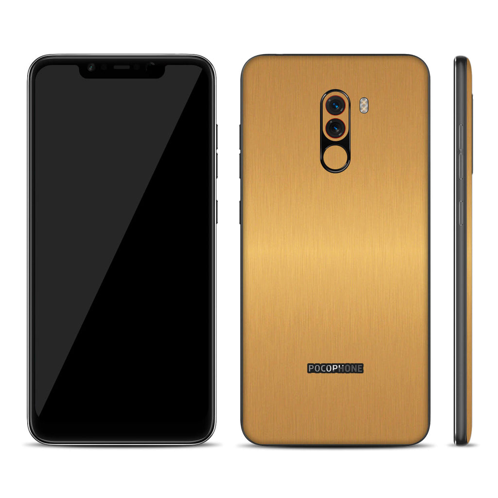 Xiaomi Pocophone F1 Brushed Gold Skins