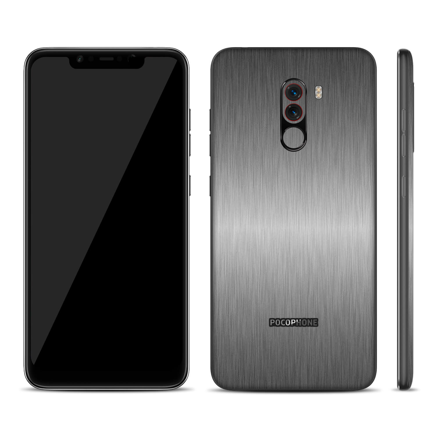 Xiaomi Pocophone F1 Brushed Titanium Skins
