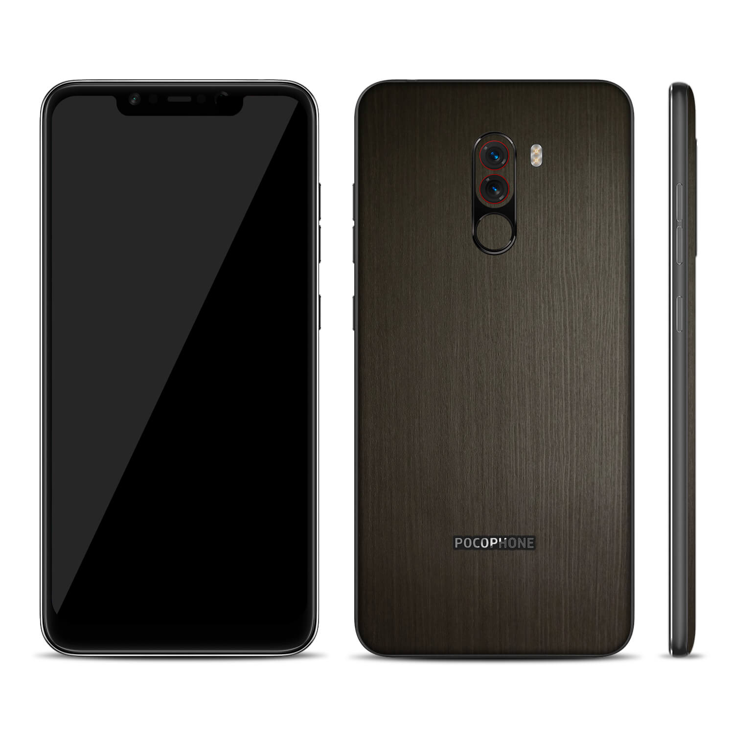 Xiaomi Pocophone F1 Silverblack Wood Skins
