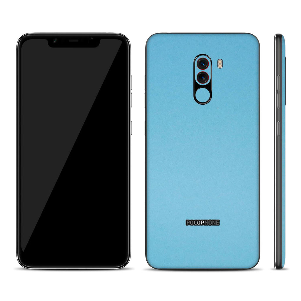 Xiaomi Pocophone F1 Textured Matt Light Blue Skins