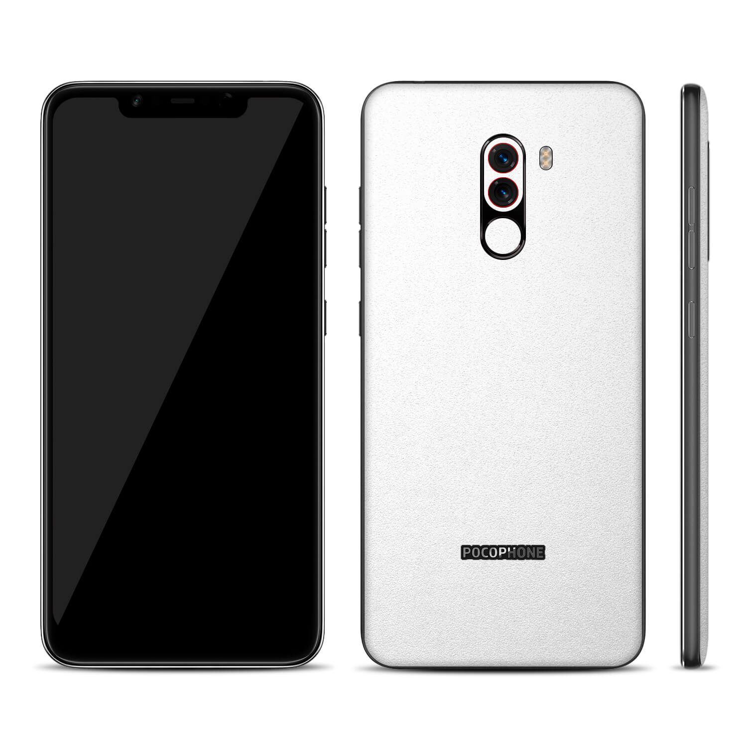 Xiaomi Pocophone F1 Textured Matt White Skins