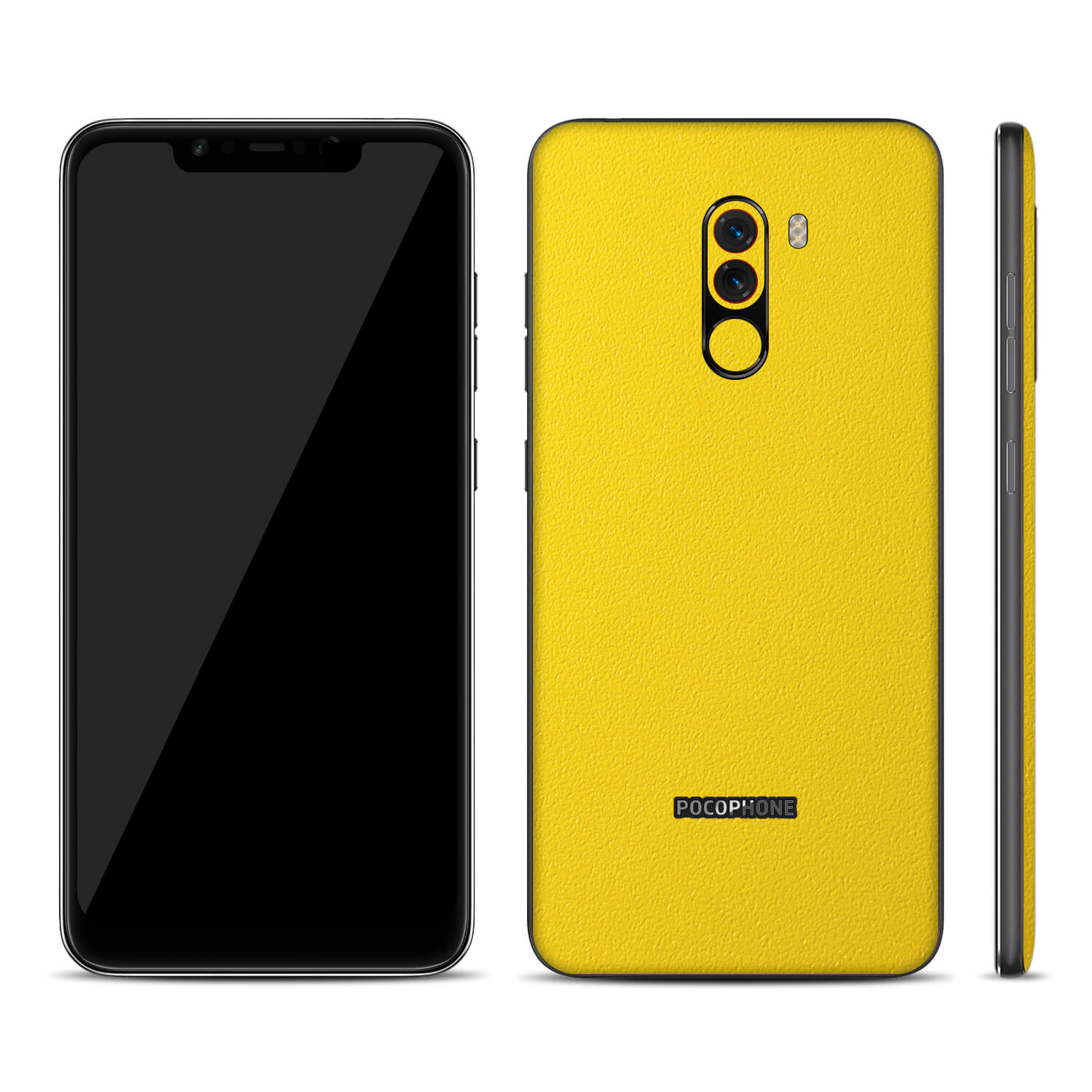 Xiaomi Pocophone F1 Textured Matt Yellow Skins
